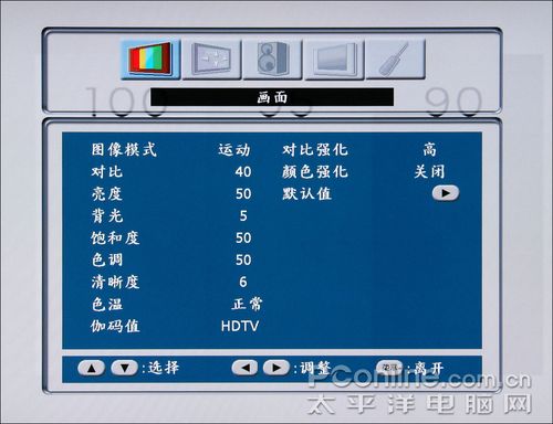 奇美TL-42W6000H畫面菜單 奇美TL-42W6000H畫面菜單