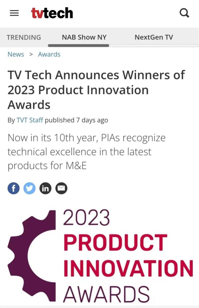 TVUȫͱOnes@TV Tech 2023aƷª
